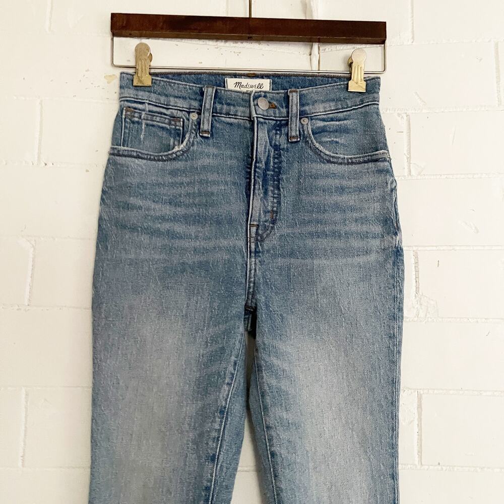 MADEWELL High Rise Skinny Crop Jeans Gleeson Wash 24 - Picture 4 of 11